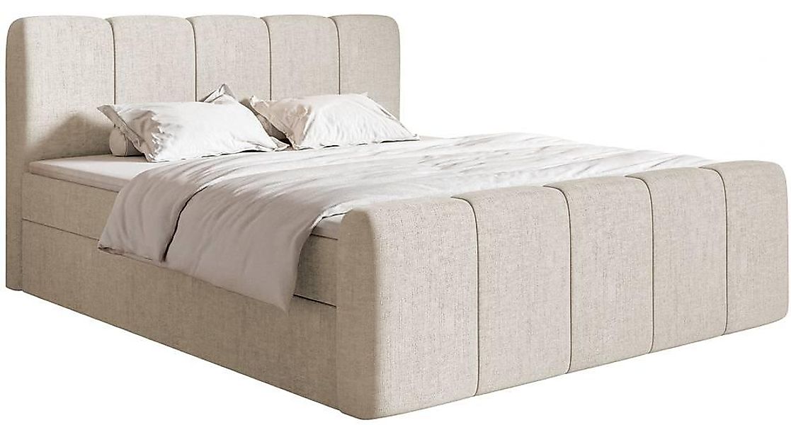 NADUVI Collection | Boxspringbett Chloe 200x200 Chenille mit Staufach günstig online kaufen