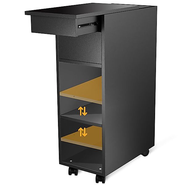 JEOBEST Nachttisch Nachtschrank mit Abschließbare Rollen, günstig online kaufen