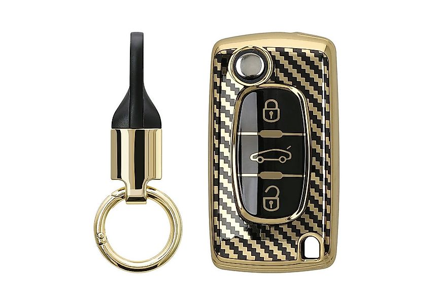 kwmobile Schlüsseltasche Hülle für Peugeot Citroen 3-Tasten Autoschlüssel ( günstig online kaufen