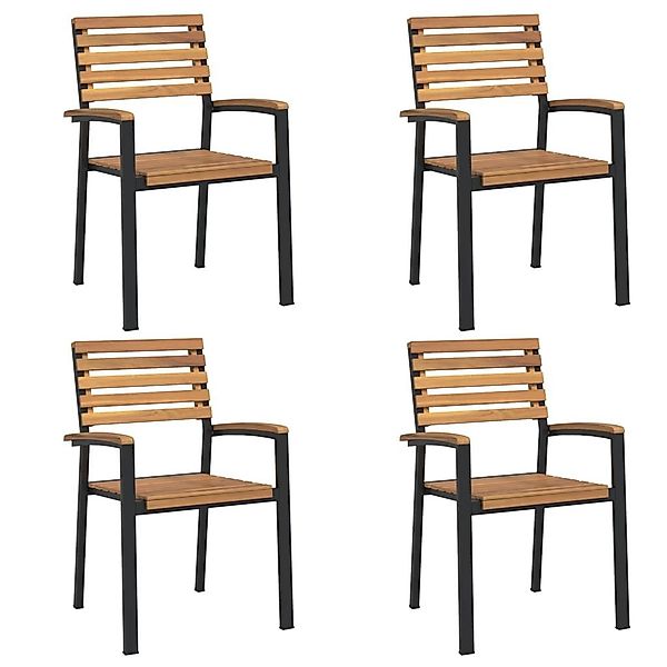 vidaXL Gartenstuhl Stapelbare Gartenstühle 4 Stk. günstig online kaufen