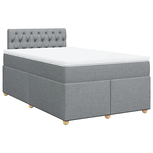 vidaXL Boxspringbett mit Matratze Hellgrau 120x200 cm Stoff 3288954 günstig online kaufen