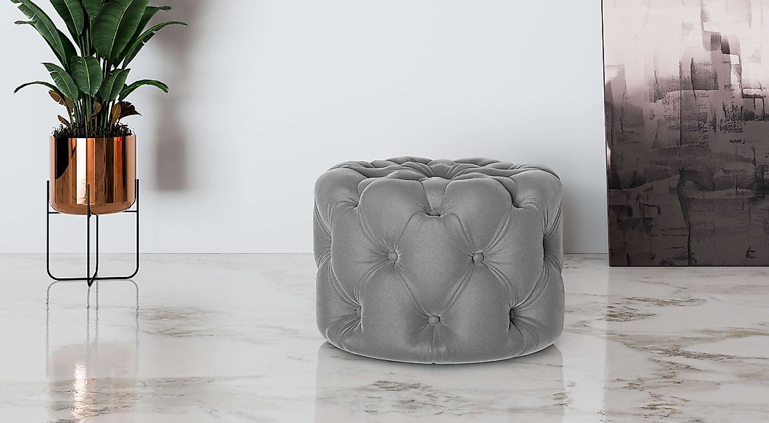 Places of Style Hocker FOLLINA, Polsterhocker günstig online kaufen