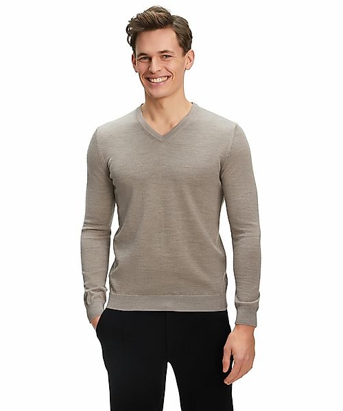 FALKE Herren Pullover V-Ausschnitt, L, Braun, Uni, Wolle, 60911-407804 günstig online kaufen