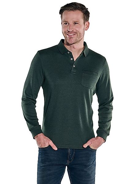 Engbers Langarm-Poloshirt Herren Langarm-Shirt mit Polokragen, Petrolgruen günstig online kaufen