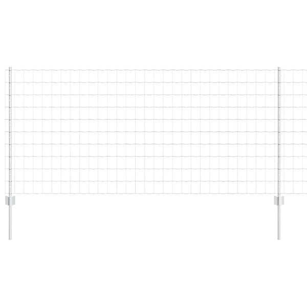 vidaXL Zaun mit Pfosten Silber 1 x 10 m Stahl 3336171 günstig online kaufen