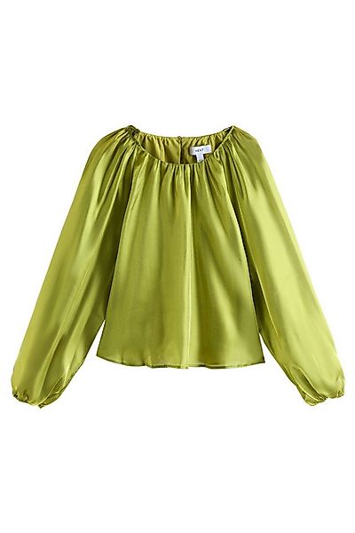 Next Langarmbluse Organza-Bluse mit voluminösen langen Ärmeln (1-tlg) günstig online kaufen