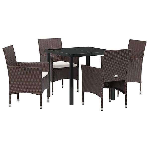vidaXL 5-Teiliges Gartenmöbelset in Braun aus Poly Rattan 3379745 günstig online kaufen