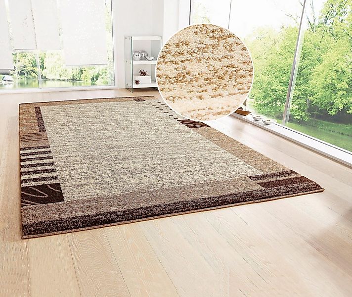 my home Teppich "Jonas" rechteckig 8 mm Höhe flacher Teppich, Kurzflor, Wei günstig online kaufen