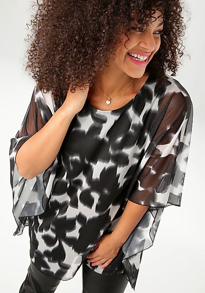 Aniston PLUS Blusenshirt, sanft fallende Meshqualität - NEUE KOLLEKTION günstig online kaufen