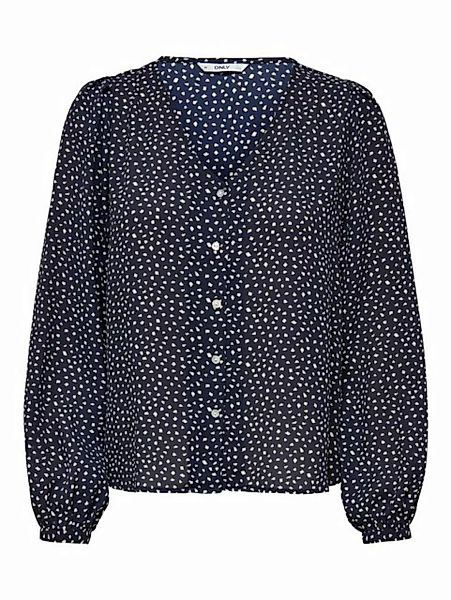 ONLY Blusenshirt Langarm Print Bluse V-Neck Business Tunika Top ONLSONJA 46 günstig online kaufen