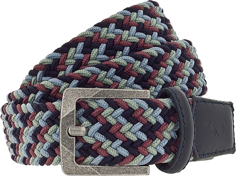 MUSTANG Flechtgürtel, Elastisch in Flechtoptik, mit markanten Lederdetails, günstig online kaufen