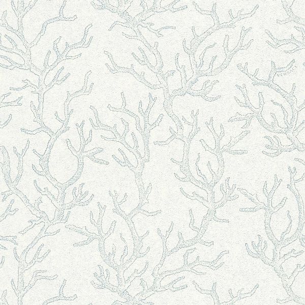 PROFHOME 344972-GU Luxus Tapete Natur dezent schimmernd Blau Silber 7,035 m günstig online kaufen