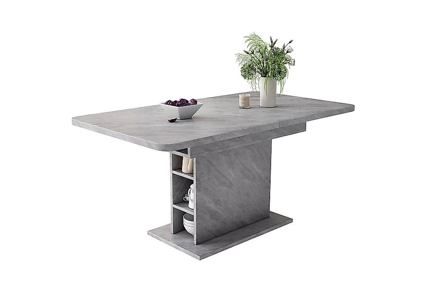 SOFTWEARY Esstisch mit Aufbewahrung (1-St., 130/70/75 cm), Tischplatte erwe günstig online kaufen