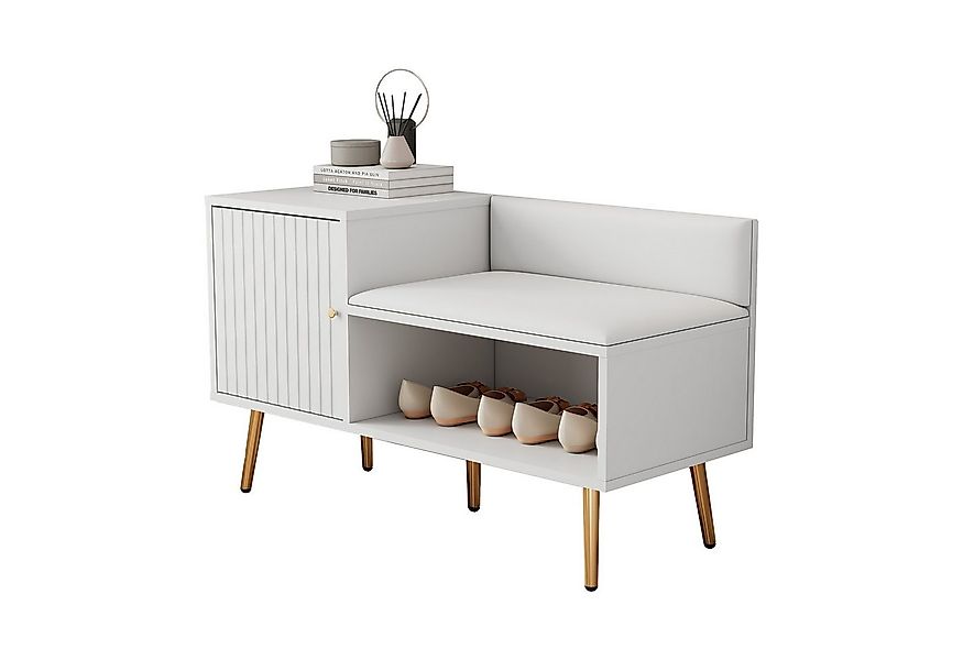 MODFU Schuhschrank Schuhtruhe (Sitzbank mit drei Stauraumtüren, 1-St., gepo günstig online kaufen