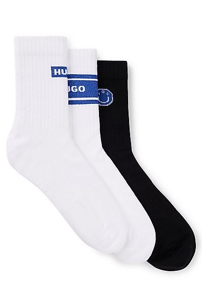 HUGO Socken 3P QS BLUE DESIGN (Packung, 3-Paar) mit Branding UNISEX Sportso günstig online kaufen