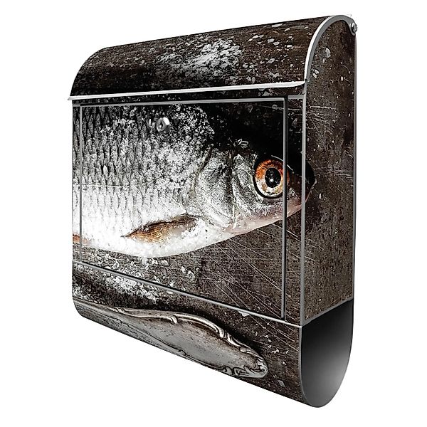 Banjado Design Briefkasten Silber Pulverbeschichtet 39x47x14cm 2 Schlüssel günstig online kaufen