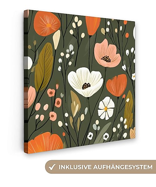 OneMillionCanvasses® Leinwandbild Blumen - Illustration - günstig online kaufen