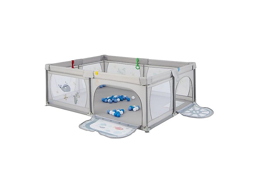 COSTWAY Laufstall Baby Laufgitter, 205 x 147 cm, mit Tragtasche günstig online kaufen