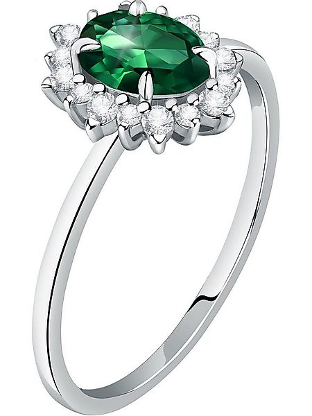 Live Diamond Diamantring, Smaragd (synthetisch), Lab Grown günstig online kaufen