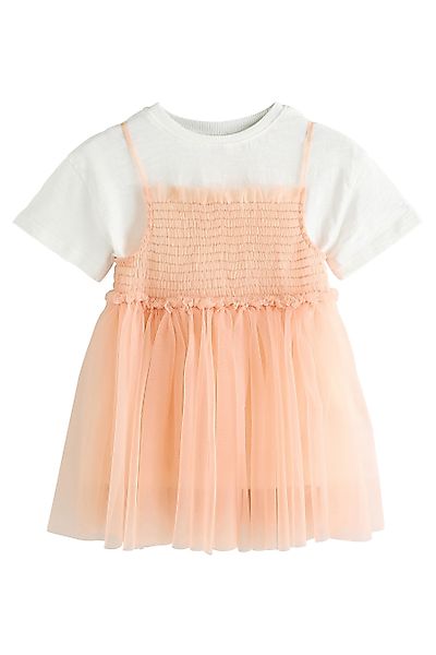 Next Tüllkleid Kurzärmeliges Mesh-Kleid und T-Shirt, günstig online kaufen