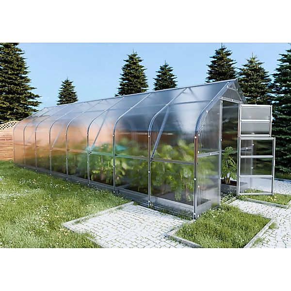 Klasika Greenhouses Drop KLASIKA Gewächshaus 20m2, 2,5m x 8m, 4 mm Polycarb günstig online kaufen