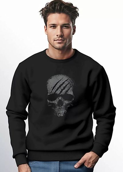 Neverless Sweatshirt Sweatshirt Herren Totenkopf Skull Totenschädel Skelett günstig online kaufen