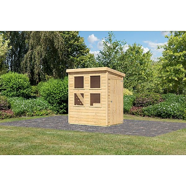 Karibu Anzuchtgewächshaus Floris Naturbelassen 219 x 178 x 122 cm günstig online kaufen
