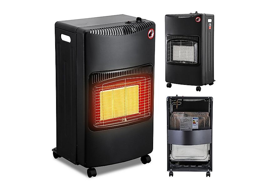 Clanmacy Heizgerät Keramik-Gasheizofen, 4200W mobil, Schwarz, Gasdruckregle günstig online kaufen
