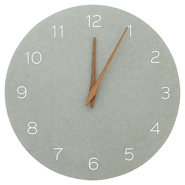 Dekoleidenschaft Wanduhr "Beton" grau Ø 30 günstig online kaufen