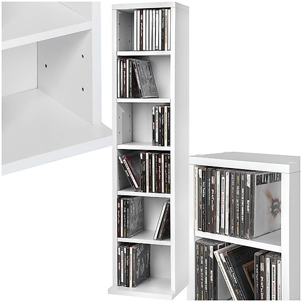 tectake CD-Regal CD DVD Regal, Set günstig online kaufen