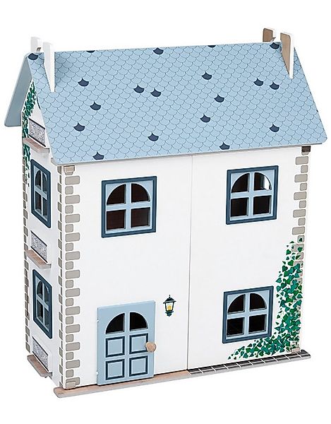 Playtive Puppenhaus PLAYTIVE Holz Puppenhaus Cabinet 3 Etagen blau Spielzeu günstig online kaufen