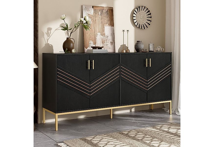 Merax Sideboard (160 L x 40 B x 80,5 H, 1 St., Buffetschrank Schrank), Komm günstig online kaufen