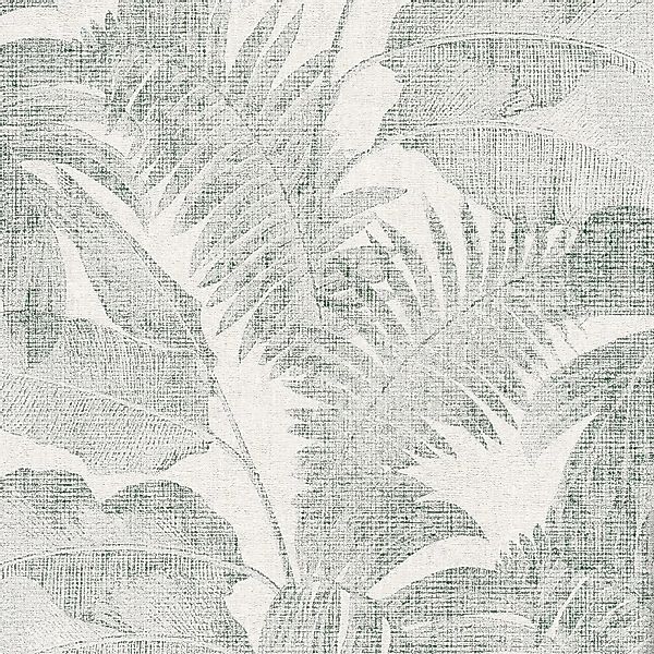 AS-Creation Vliestapete Blätter Vorgeleimt 10,05 m x 0,53 m Weiß-Grün FSC® günstig online kaufen