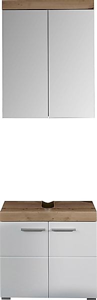 welltime Badmöbel-Set "Avena", (Set, 2 St.), Set bestehend aus: Spiegelschr günstig online kaufen