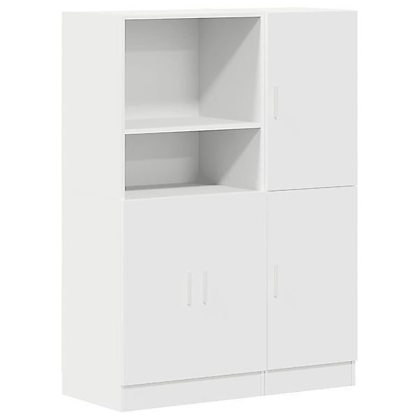 vidaXL Regal 2-tlg. Küchenschrank-Set Weiß Holzwerkstoff, günstig online kaufen