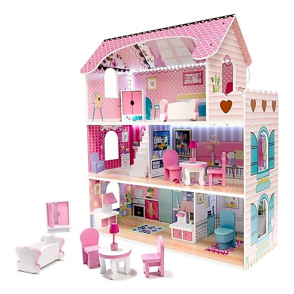 LA CUTE Puppenhaus Großes Puppenhaus mit günstig online kaufen
