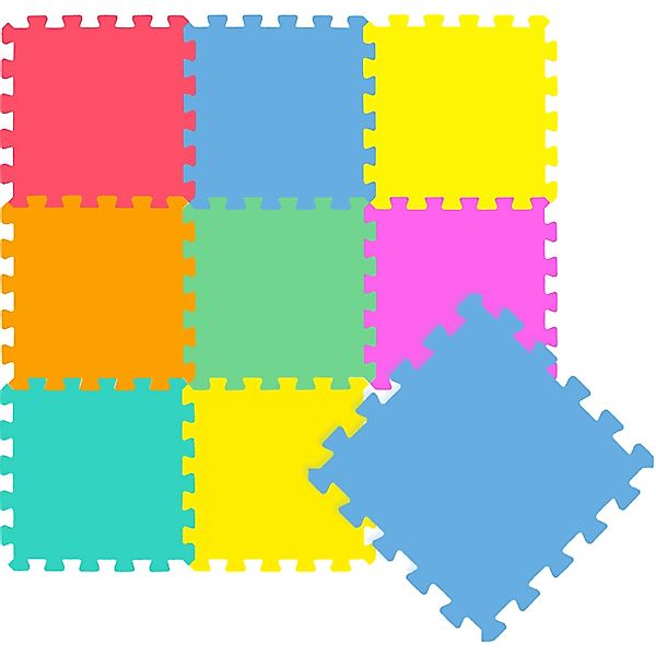 LittleTom Puzzlematte ab dem 1. Tag - 9 Teile Baby Spielmatte - 30 x 30 Kin günstig online kaufen
