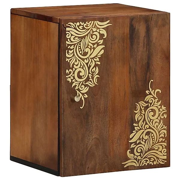 vidaXL Wandschrank mit Tür Honigbraun 38 x 33 x 48 cm Massivholz Mango 4018 günstig online kaufen