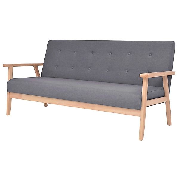 vidaXL 3-Tlg Sofagarnitur Stoff Dunkelgrau Modell 1 günstig online kaufen