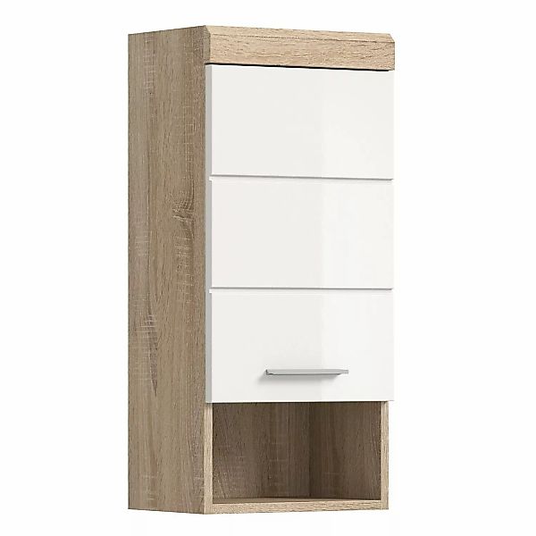 Hängeschrank 37 cm x 79 cm x 24 cm Sonoma-Weiß günstig online kaufen