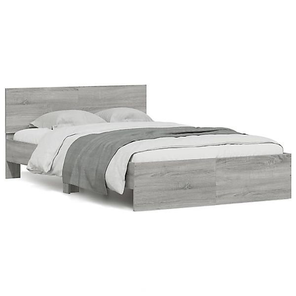 vidaXL Bettgestell mit Schubladen Grau Sonoma 100x200 cm Holzwerkstoff Mode günstig online kaufen