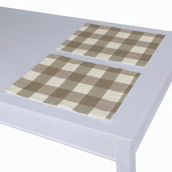 Tischset 2 Stck., weiss-beige kariert, 30 x 40 cm, Quadro (136-08) günstig online kaufen