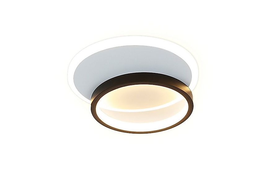Nettlife LED Deckenleuchte Schwarz Deckenlampe Modern Acryl RunD, LED fest günstig online kaufen