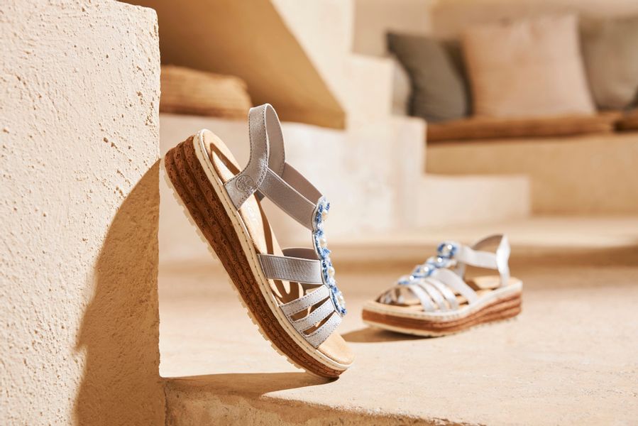 Rieker Plateausandale Sandalette, Sommerschuh, Schlupfschuh mit seitlichen günstig online kaufen