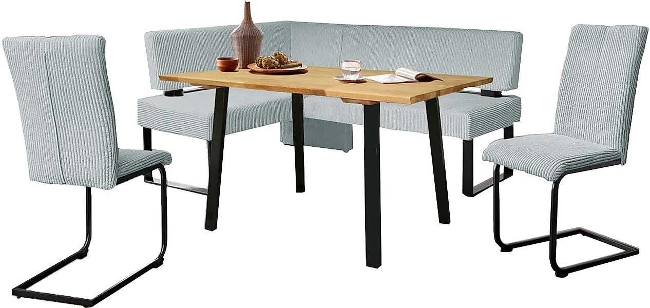 Home affaire Eckbankgruppe »Oliver«, (Set, 4 tlg., 4-tlg), Eckbank mit Well günstig online kaufen