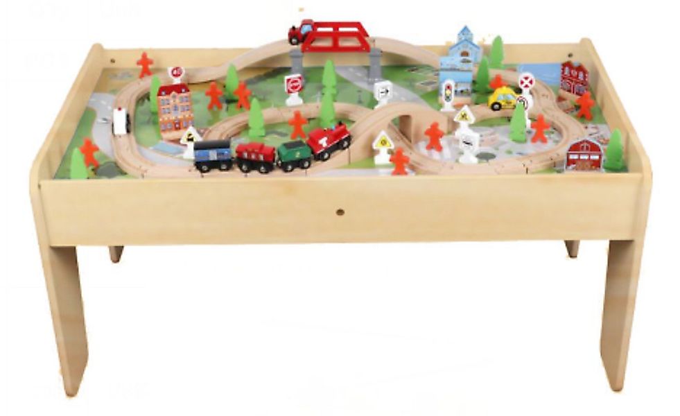 Coemo Spielzeugeisenbahn-Set, Spieltisch Natur für Kinder MDF inkl 90 tlg. günstig online kaufen