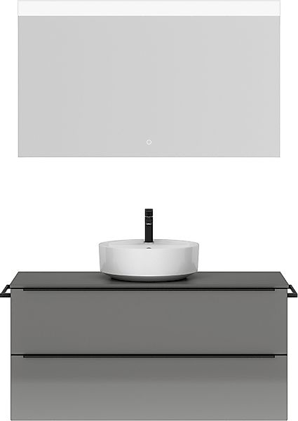 nobilia Badmöbel-Set "Alvene", (2 St., vormontiert, mit Soft-Close), Hochgl günstig online kaufen