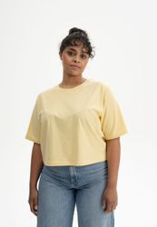 MELA Kurzarmshirt Cropped T-Shirt DESNA Rippbündchen günstig online kaufen