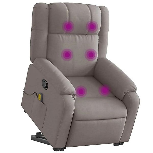 vidaXL Massagesessel mit Aufstehhilfe Taupe Stoff 3205222 günstig online kaufen