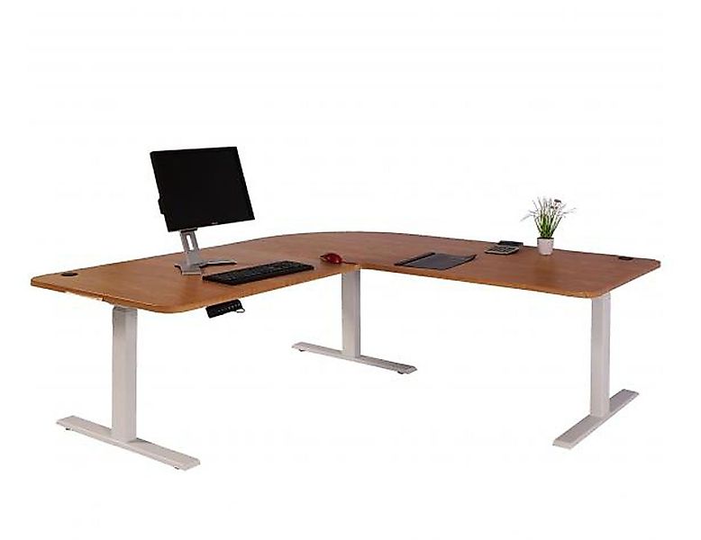 Mendler Eckschreibtisch D40, Computertisch elektrisch höhenverstellbar günstig online kaufen